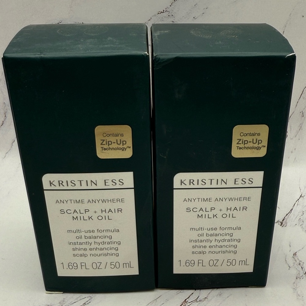 NEW 2 Kristin Ess Anytime Anywhere Scalp + Hair Milk Oil 1.69 Fl oz